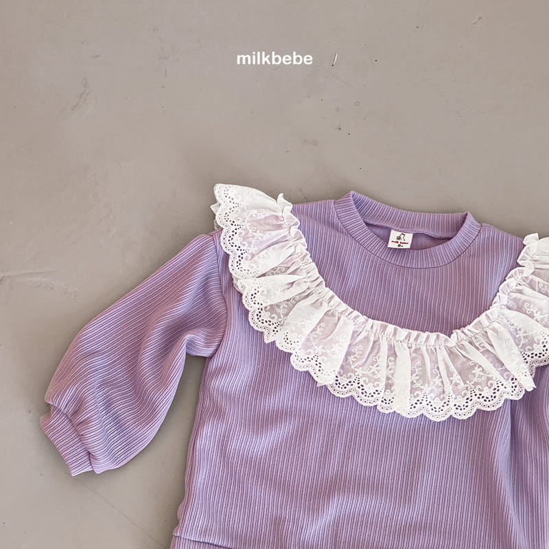 Milk Bebe - Korean Children Fashion - #Kfashion4kids - Lace Tee - 3