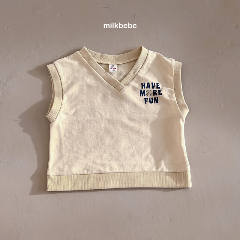Milk Bebe - Korean Children Fashion - #kidsshorts - Smile Vest - 3
