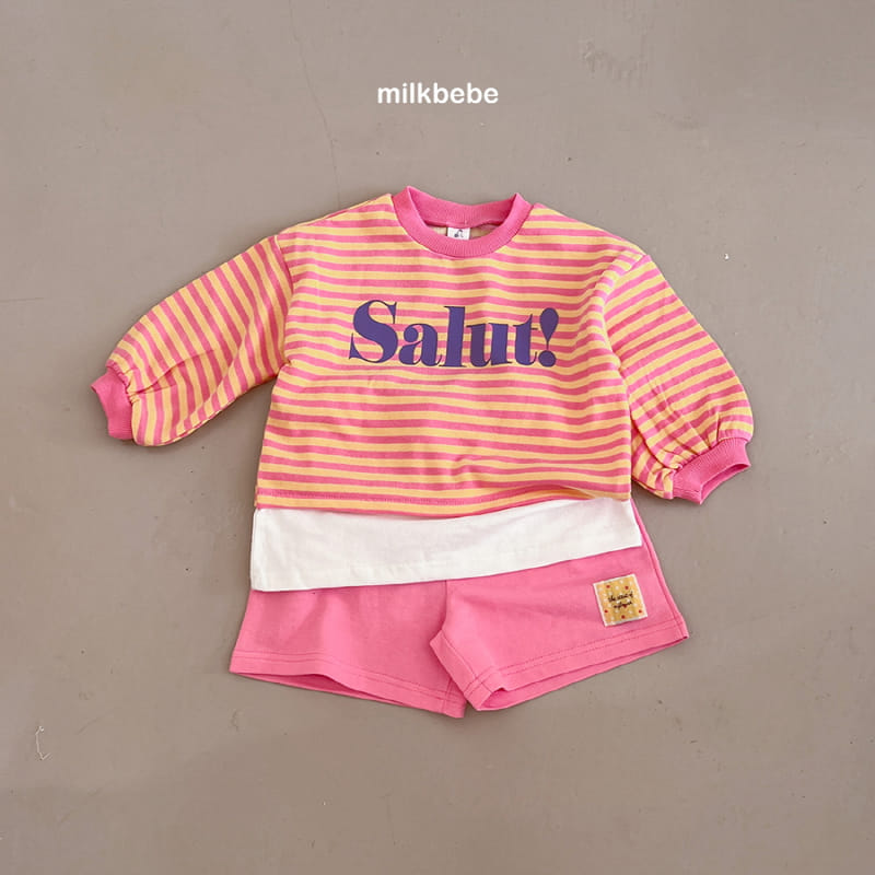 Milk Bebe - Korean Children Fashion - #kidsshorts - Hello Tee