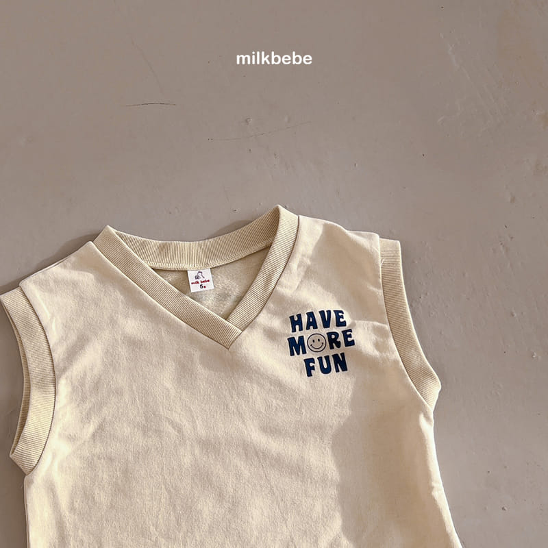 Milk Bebe - Korean Children Fashion - #kidsshorts - Smile Vest - 4