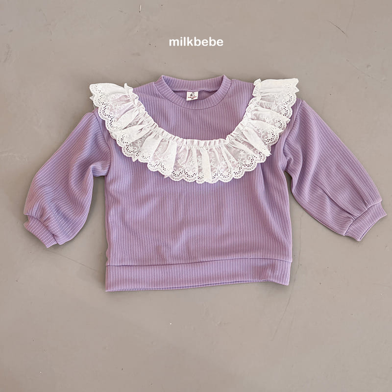 Milk Bebe - Korean Children Fashion - #kidzfashiontrend - Lace Tee - 2