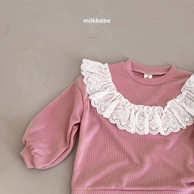 Milk Bebe - Korean Children Fashion - #minifashionista - Lace Tee - 6