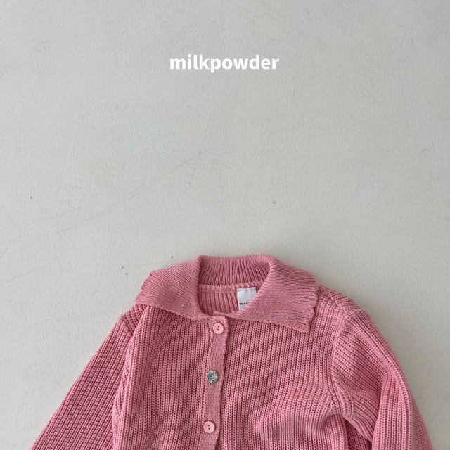 Milk Powder - Korean Children Fashion - #childrensboutique - Collar Knit Cardigan - 9
