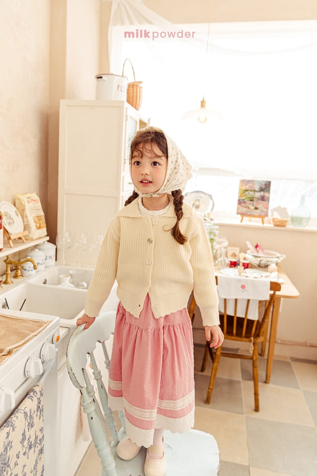Milk Powder - Korean Children Fashion - #designkidswear - Collar Knit Cardigan - 10
