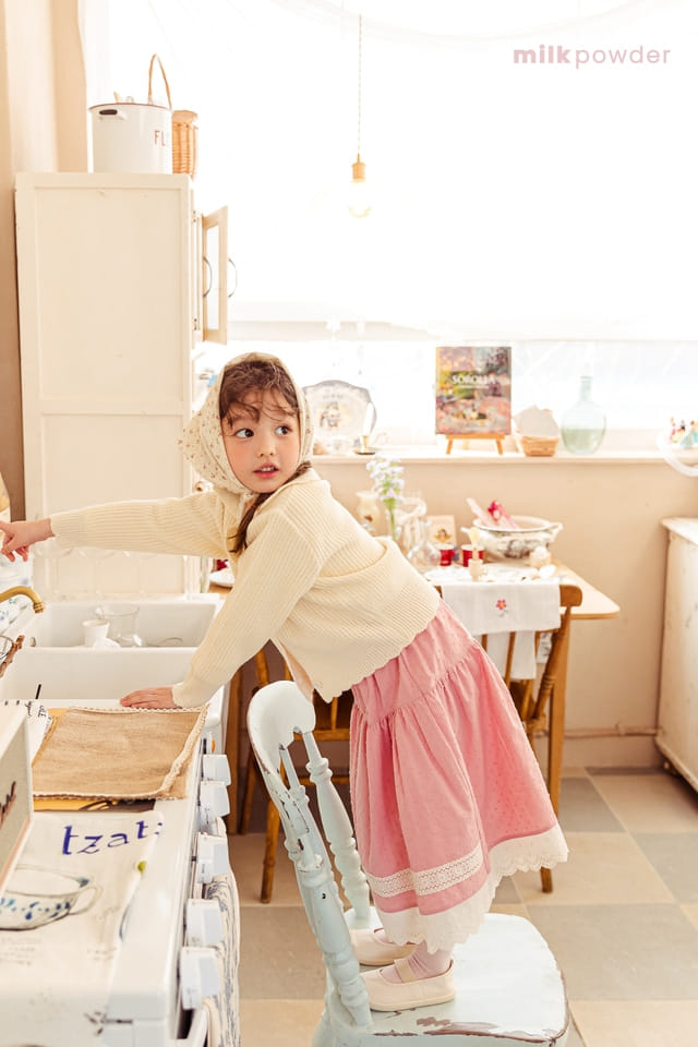 Milk Powder - Korean Children Fashion - #discoveringself - Collar Knit Cardigan - 11