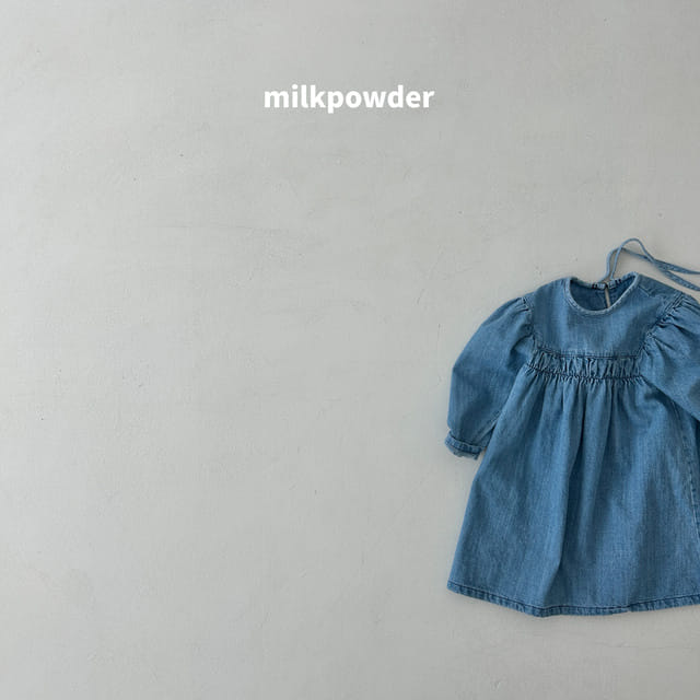 Milk Powder - Korean Children Fashion - #kidzfashiontrend - Indi Denim One-piece - 3