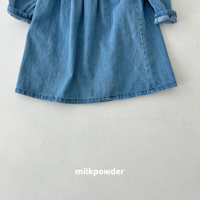Milk Powder - Korean Children Fashion - #littlefashionista - Indi Denim One-piece - 5