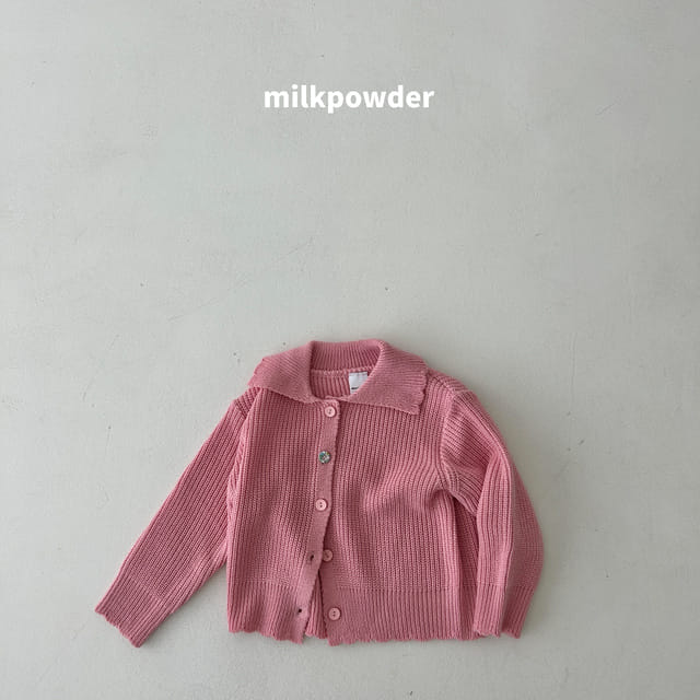 Milk Powder - Korean Children Fashion - #minifashionista - Collar Knit Cardigan - 5