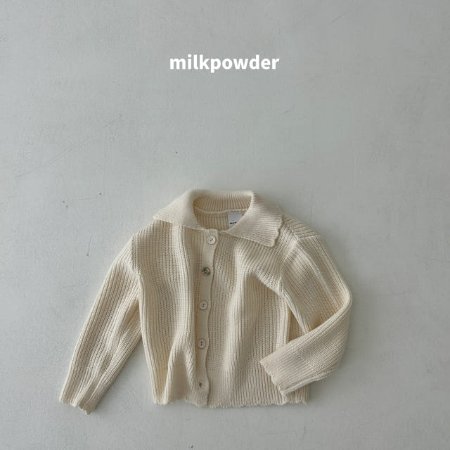 Milk Powder - Korean Children Fashion - #prettylittlegirls - Collar Knit Cardigan - 6