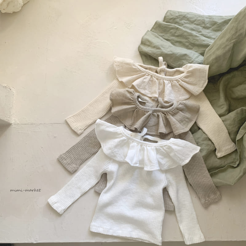 Mimi Market - Korean Baby Fashion - #babyfashion - Frill Rib Tee - 10
