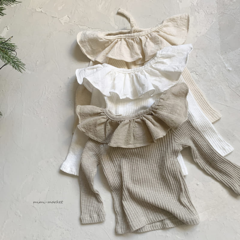 Mimi Market - Korean Baby Fashion - #babywear - Frill Rib Tee - 4