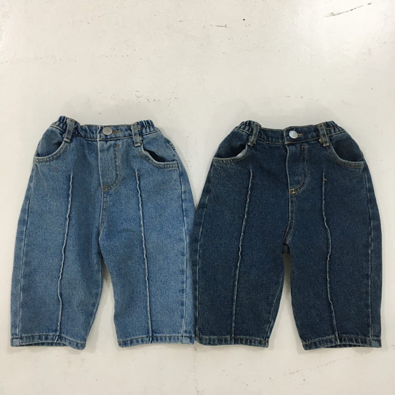 Mini Bongbong - Korean Children Fashion - #designkidswear - Stitch Jeans with Mom