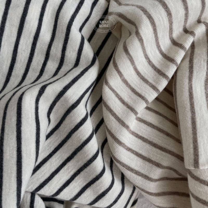 Mini Robe - Korean Baby Fashion - #babyboutique - Bebe Organic Stripes Top Bottom Set - 6