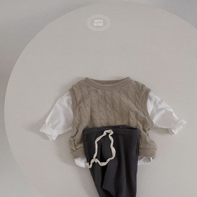 Mini Robe - Korean Baby Fashion - #babyboutique - Bebe Twist Knit Vest - 7
