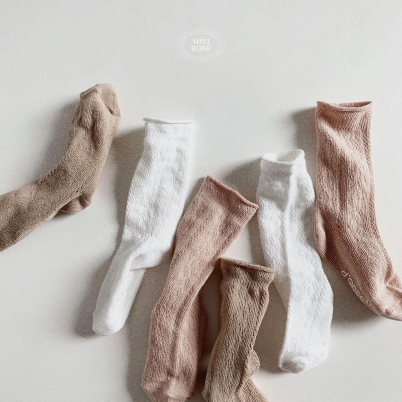 Mini Robe - Korean Baby Fashion - #babyfashion - Floral Socks