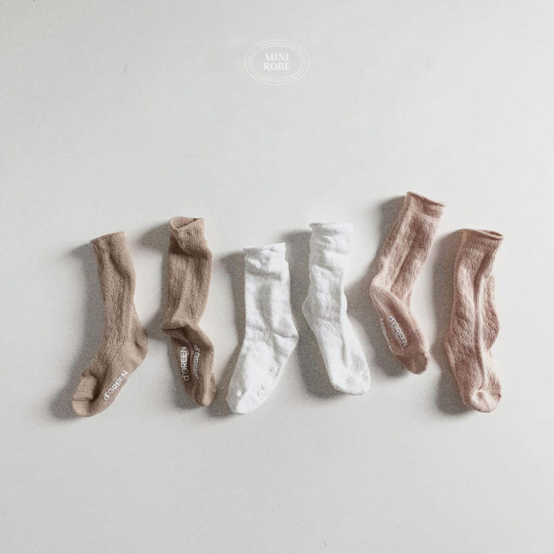 Mini Robe - Korean Baby Fashion - #babygirlfashion - Floral Socks - 4