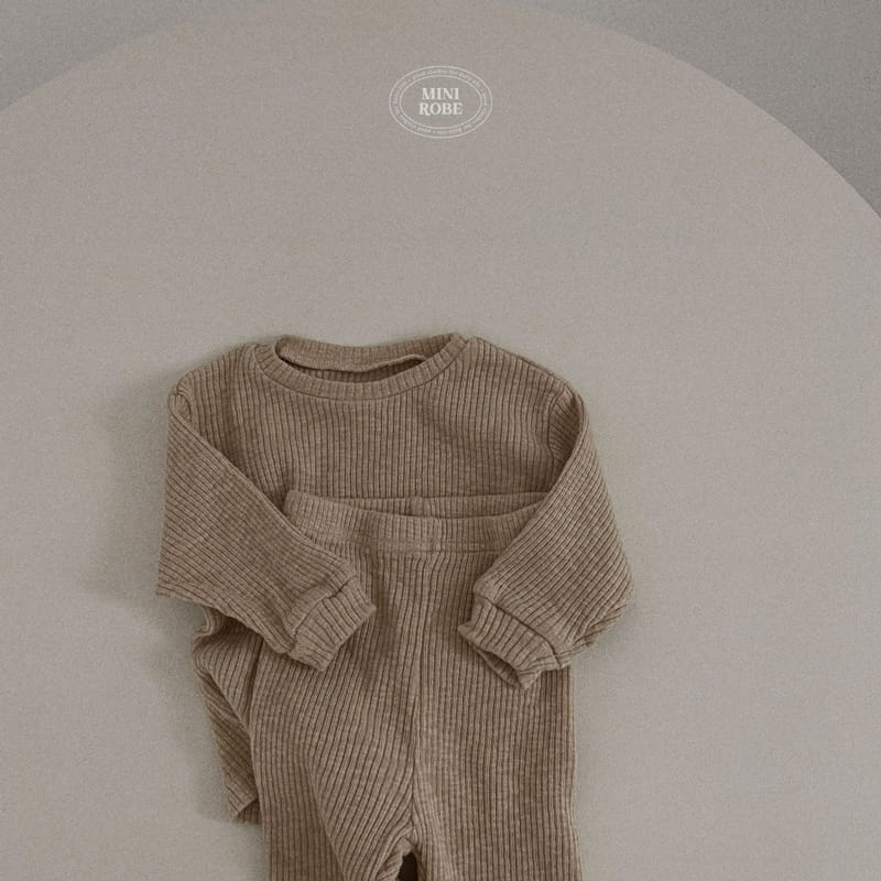 Mini Robe - Korean Baby Fashion - #babyoutfit - Bebe Modal Top Bottom Set - 2