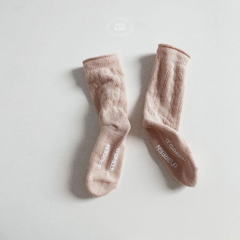 Mini Robe - Korean Baby Fashion - #babywear - Floral Socks - 9
