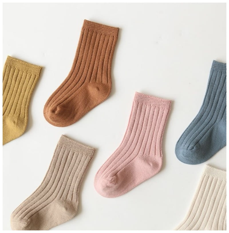 Miso - Korean Children Fashion - #kidsshorts - Ten Color Socks - 6
