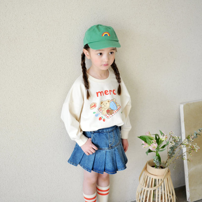 Momo Ann - Korean Children Fashion - #Kfashion4kids - Wrinkle Denim Skirt Pants - 6