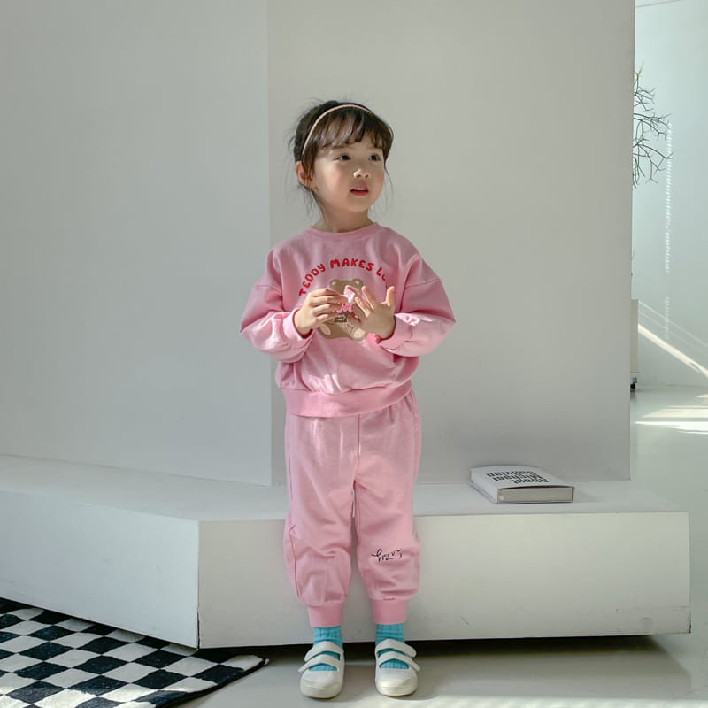 Momo Ann - Korean Children Fashion - #Kfashion4kids - Teddy Top Bottom Set - 12