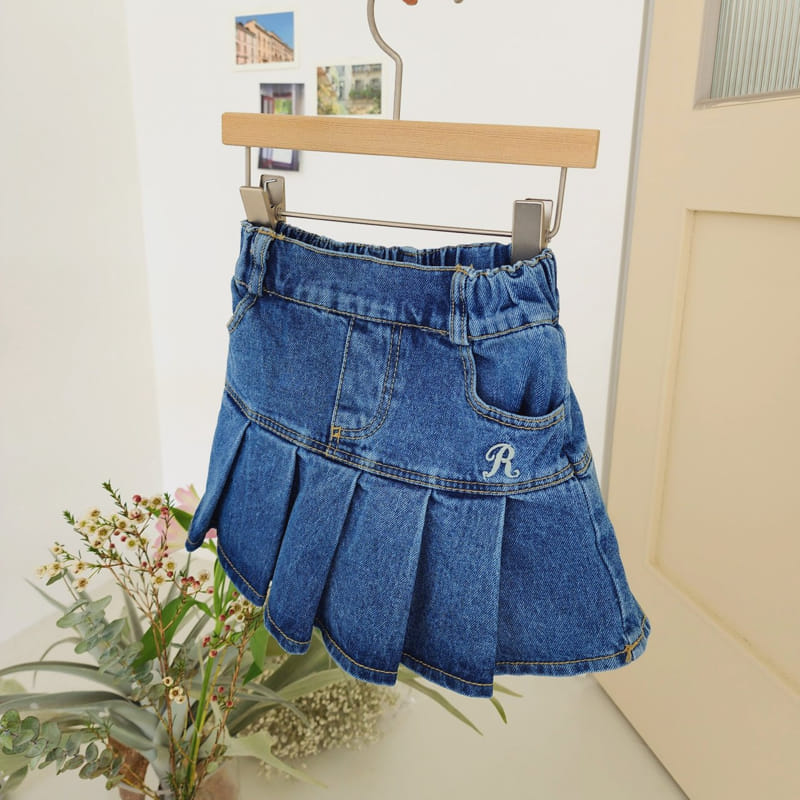 Momo Ann - Korean Children Fashion - #childofig - Wrinkle Denim Skirt Pants - 12