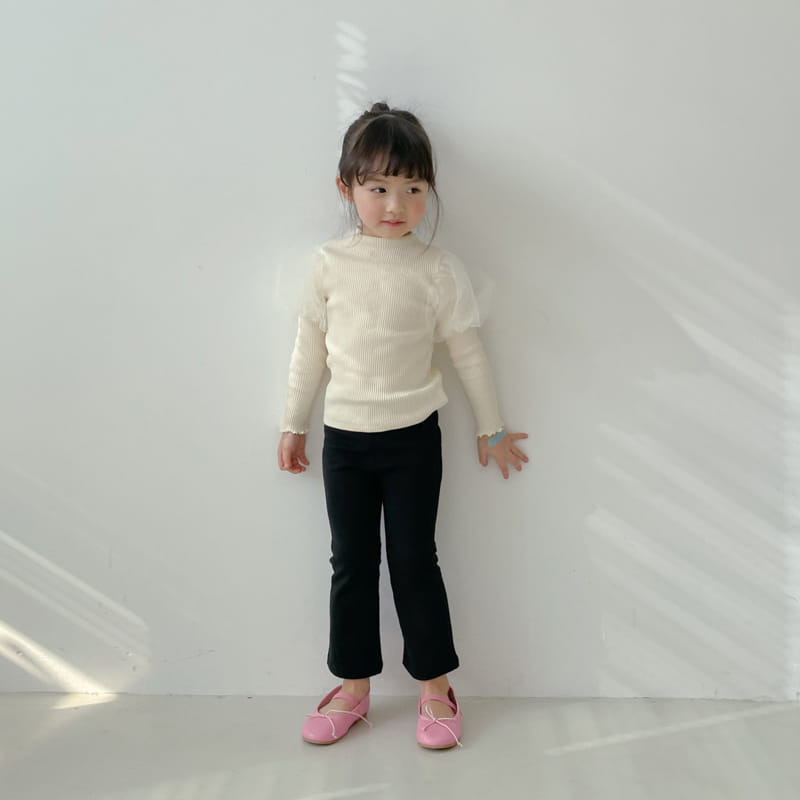 Momo Ann - Korean Children Fashion - #childrensboutique - Black Bootscut Pants - 5