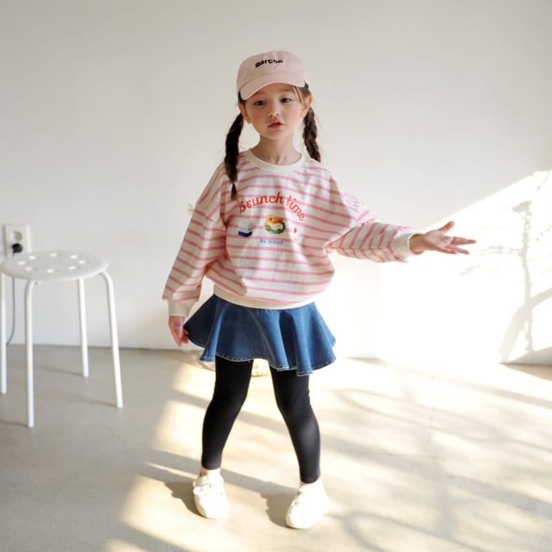 Momo Ann - Korean Children Fashion - #childrensboutique - Plare Denim Skirt Leggings - 2