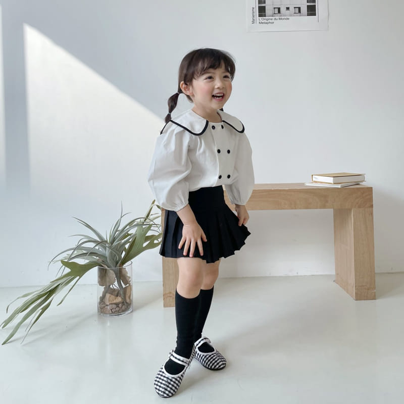 Momo Ann - Korean Children Fashion - #designkidswear - Black Wrinkle Skirt Pants - 5