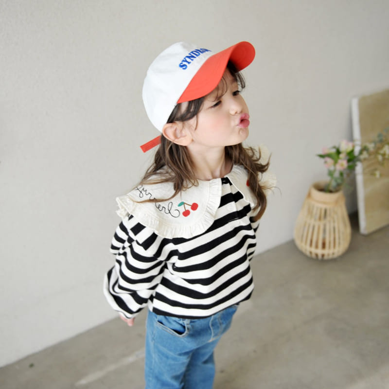 Momo Ann - Korean Children Fashion - #discoveringself - Cherry Collar Sweatshirt - 6