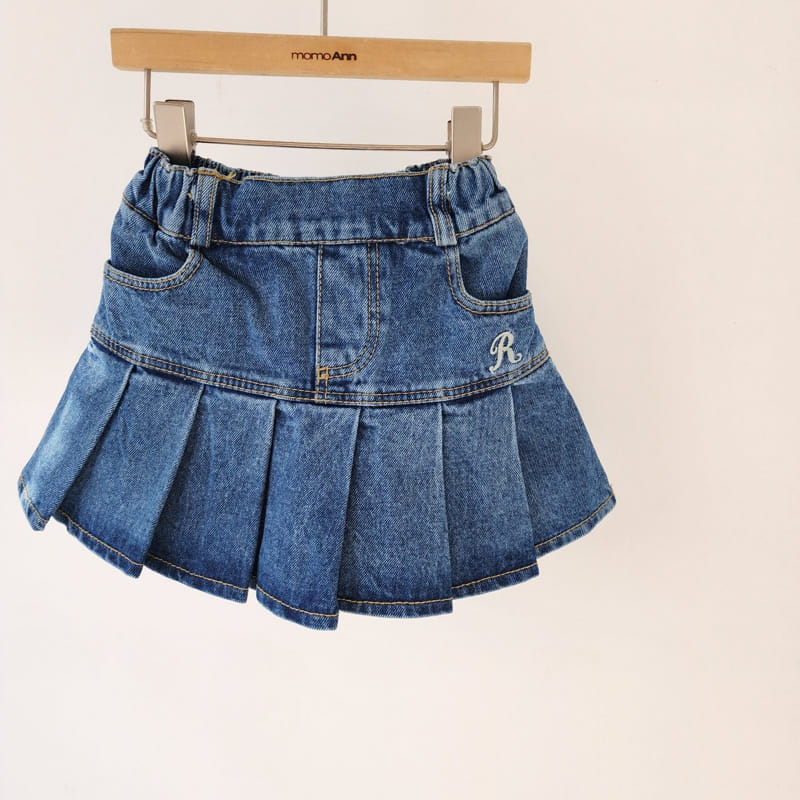 Momo Ann - Korean Children Fashion - #discoveringself - Wrinkle Denim Skirt Pants