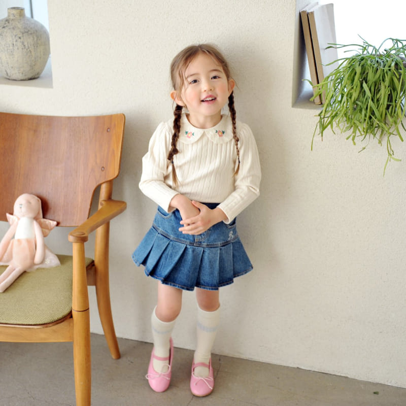 Momo Ann - Korean Children Fashion - #discoveringself - Roa Collar Tee - 3