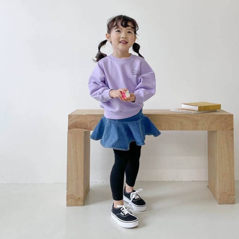 Momo Ann - Korean Children Fashion - #kidsstore - Plare Denim Skirt Leggings - 7