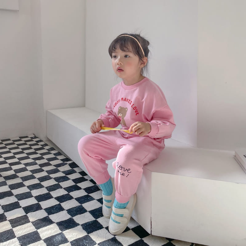 Momo Ann - Korean Children Fashion - #kidsstore - Teddy Top Bottom Set - 10