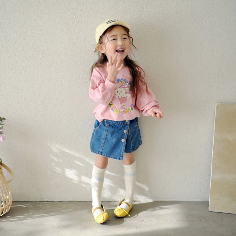 Momo Ann - Korean Children Fashion - #kidsstore - Flower Rabbit Sweatshirt - 5
