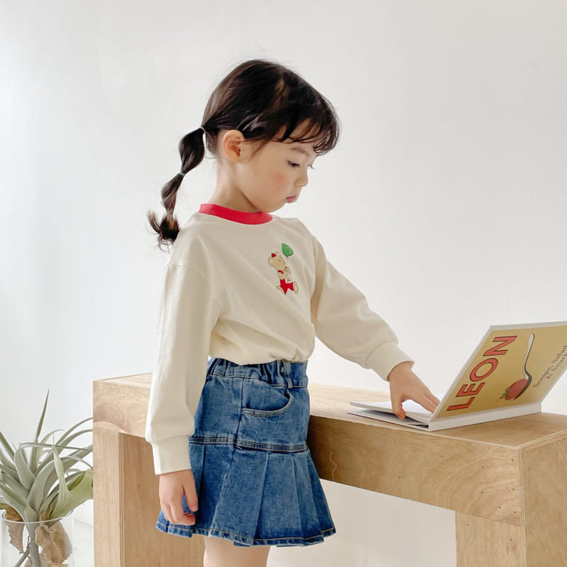 Momo Ann - Korean Children Fashion - #magicofchildhood - Wrinkle Denim Skirt Pants - 8