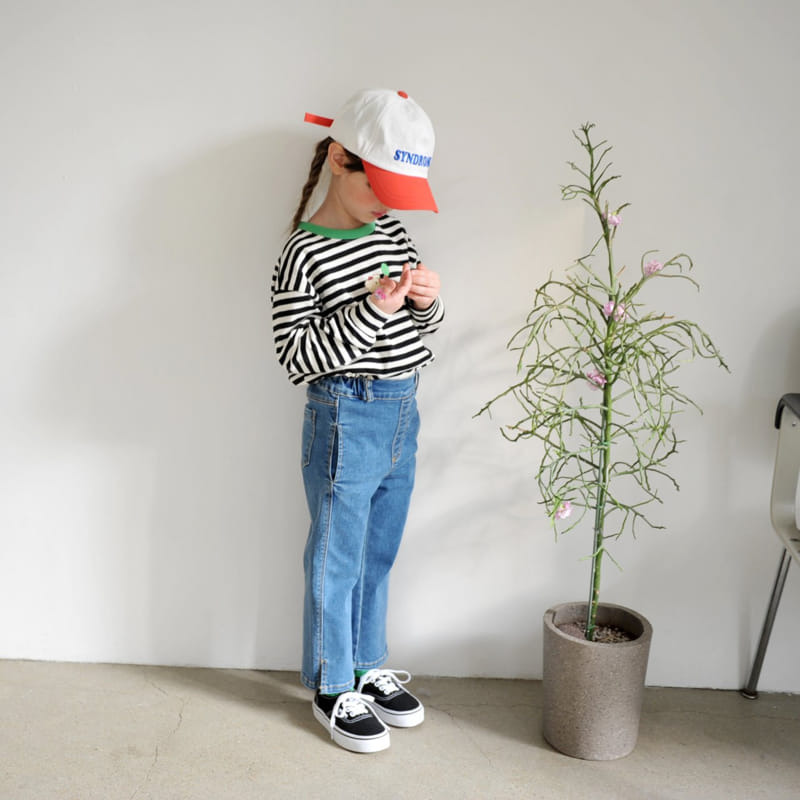 Momo Ann - Korean Children Fashion - #minifashionista - Slit Jeans - 6