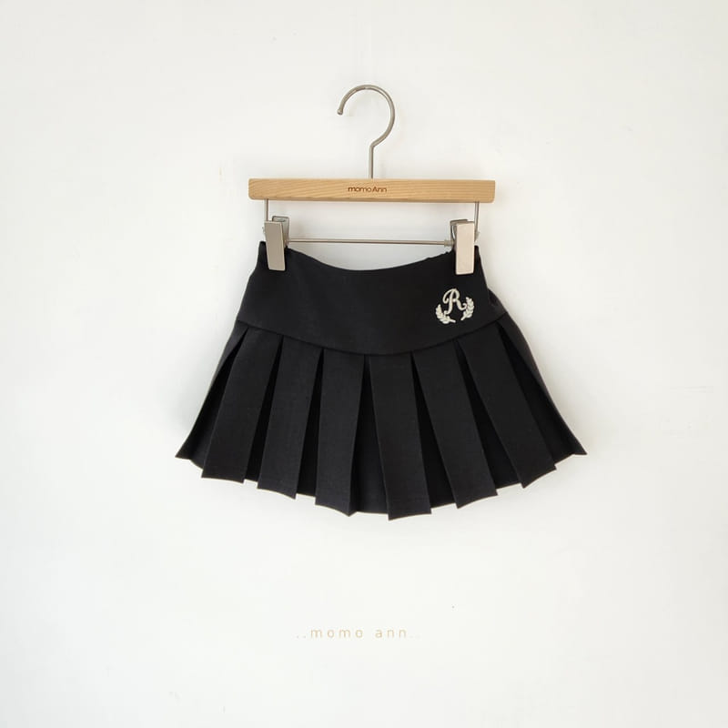 Momo Ann - Korean Children Fashion - #prettylittlegirls - Black Wrinkle Skirt Pants