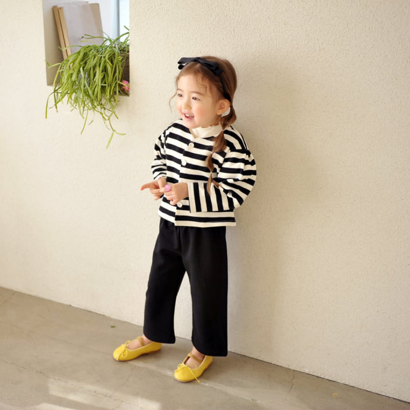 Momo Ann - Korean Children Fashion - #toddlerclothing - Wide Black Pants - 3