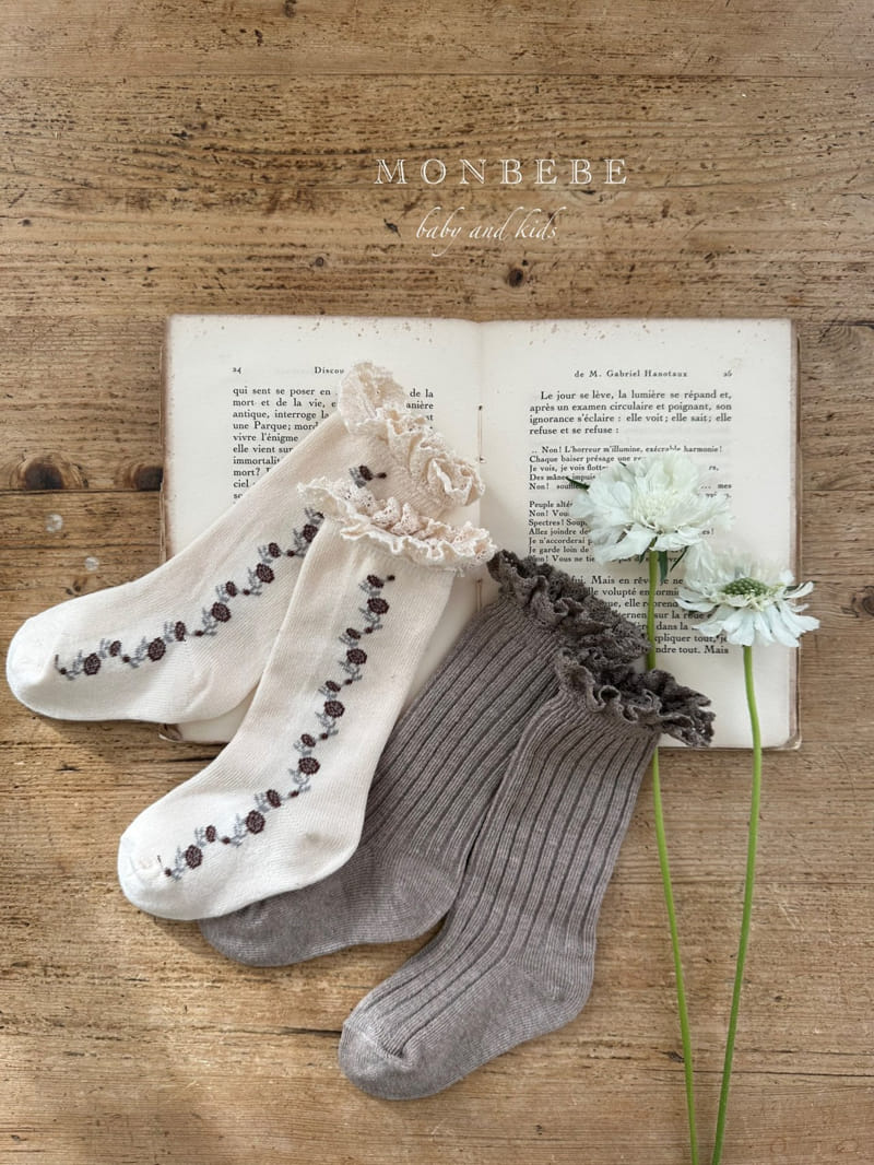 Monbebe - Korean Baby Fashion - #babyboutiqueclothing - Lace Knee Socks Set - 5