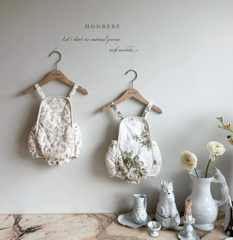 Monbebe - Korean Baby Fashion - #babyoutfit - Flower Bonding Bodysuit - 2