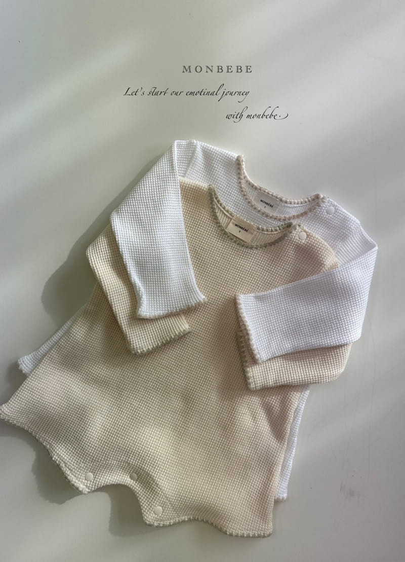 Monbebe - Korean Baby Fashion - #babywear - Mello Waffle Bodysuit - 12