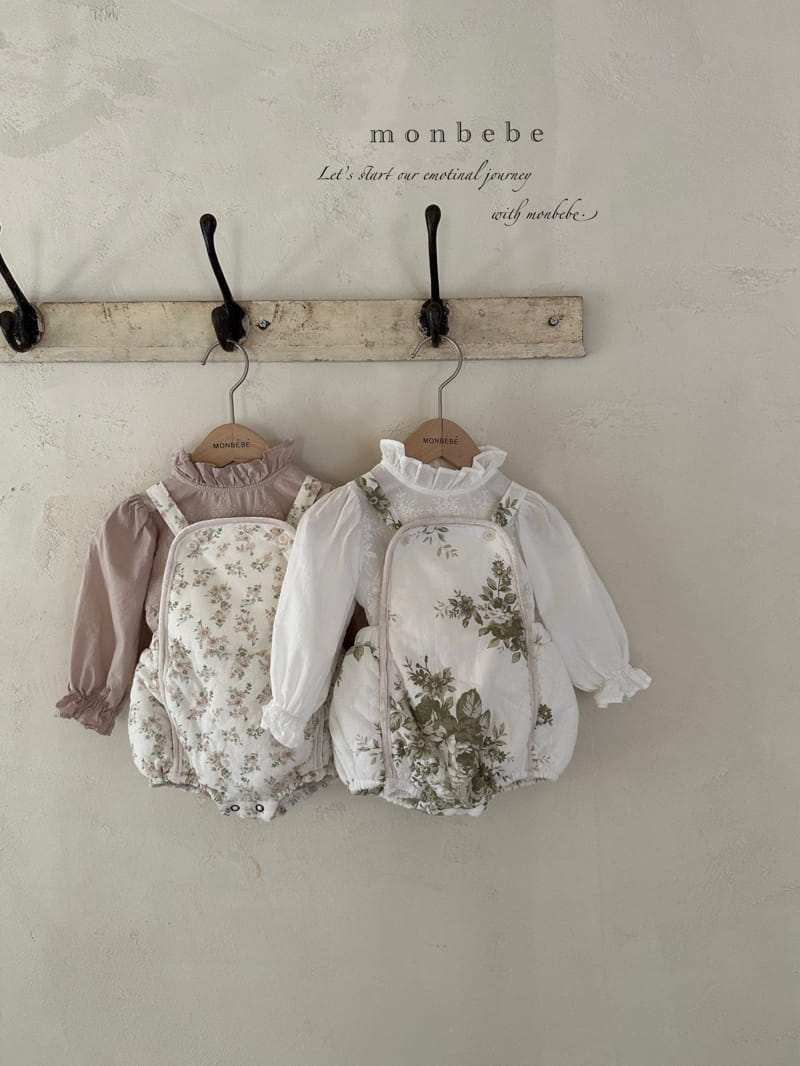 Monbebe - Korean Baby Fashion - #babywear - Flower Bonding Bodysuit - 4