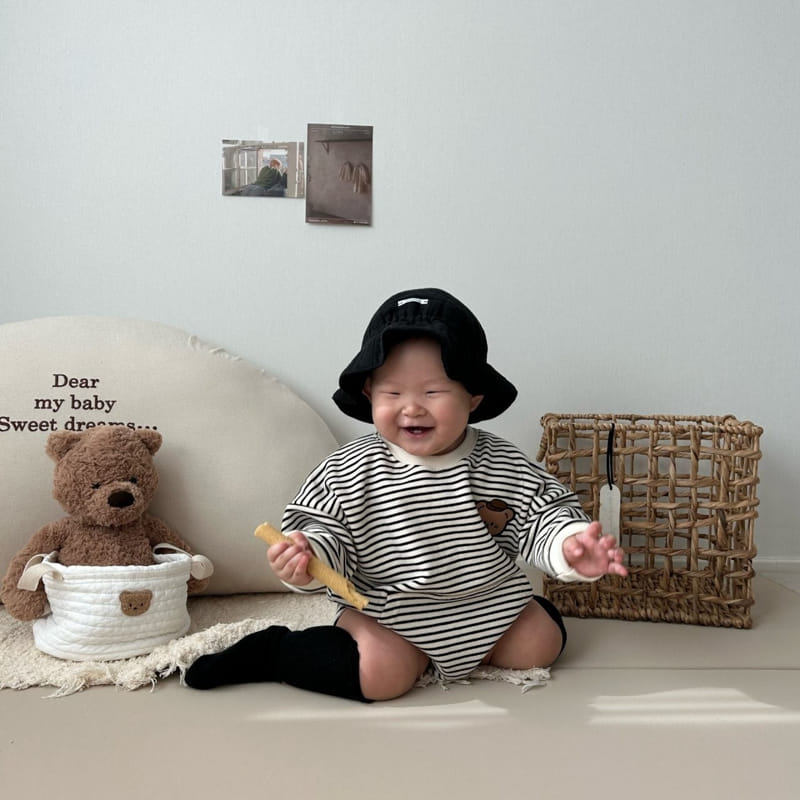 Moran - Korean Baby Fashion - #babyfashion - Pocket Bear Bodysuit