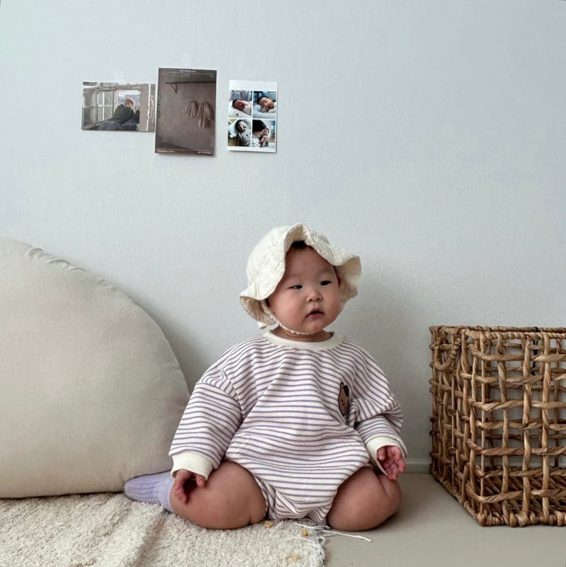 Moran - Korean Baby Fashion - #babyoninstagram - Pocket Bear Bodysuit - 5