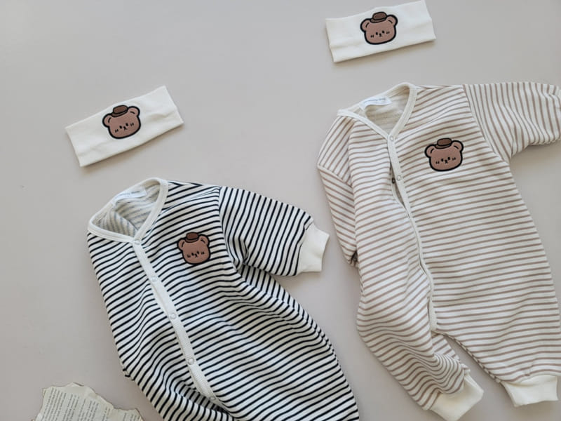 Moran - Korean Baby Fashion - #babywear - Snap Bear Bodysuit - 3