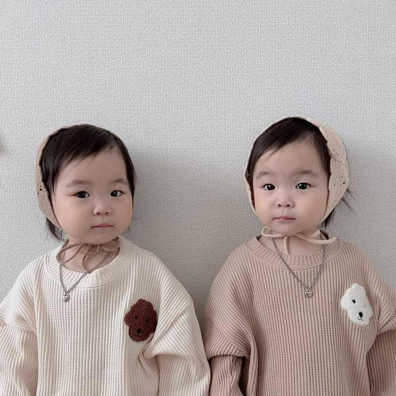 Moran - Korean Children Fashion - #magicofchildhood - Waffle Puppy Top Bottom Set - 11