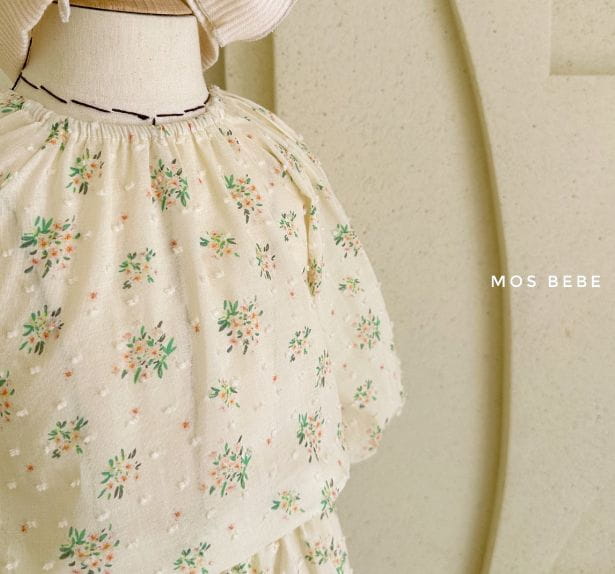 Mos Bebe - Korean Baby Fashion - #babyboutique - Bebe Mar Blanc Top Bottom Set with Hairband - 11