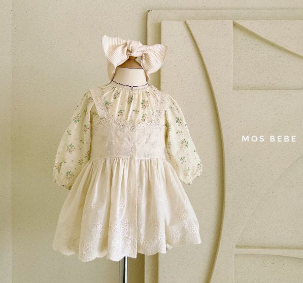 Mos Bebe - Korean Baby Fashion - #babyboutique - Bebe Mar Blanc Top Bottom Set with Hairband - 12