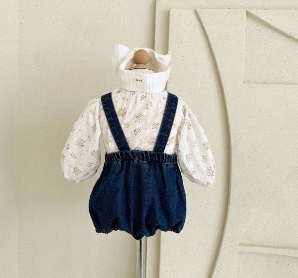 Mos Bebe - Korean Baby Fashion - #babyboutiqueclothing - Denim Frill Bodysuit - 10